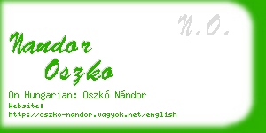 nandor oszko business card